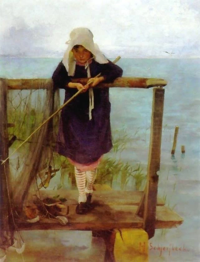 Ragazza che pesca